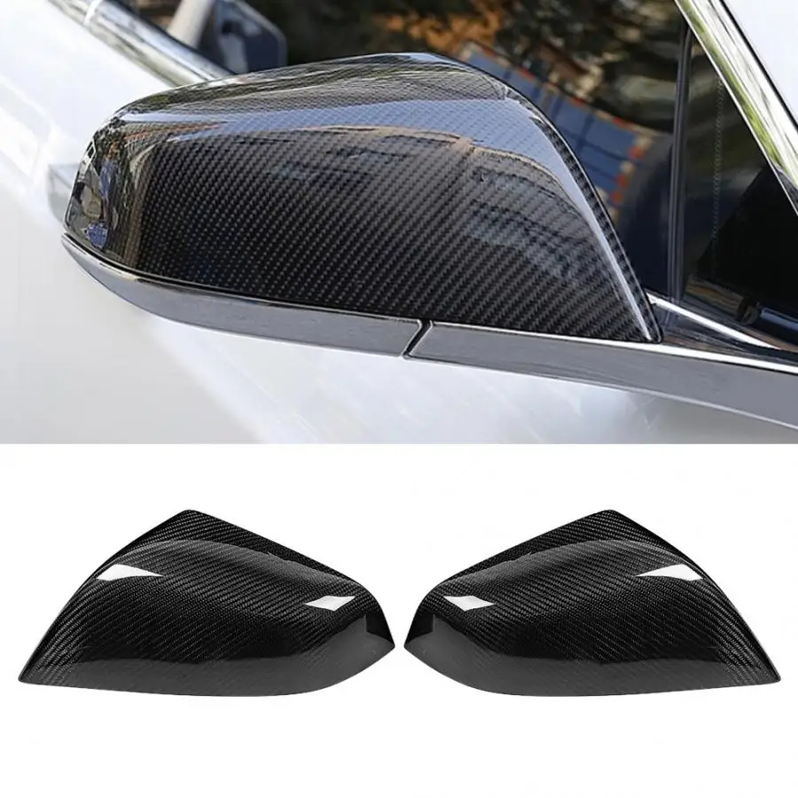 

2pcs Carbon Fiber Rearview Backup Mirror Cover Fit for Tesla Model S All Model 2012 2013 2014 2015 2016 2017 2018