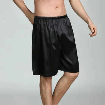 

Hot Sale Men's Satin Summer 2020 New Shorts Pajamas Pyjamas Male Casual Lounge Short Pants Loose Soft Sleep Bottoms M-5XL