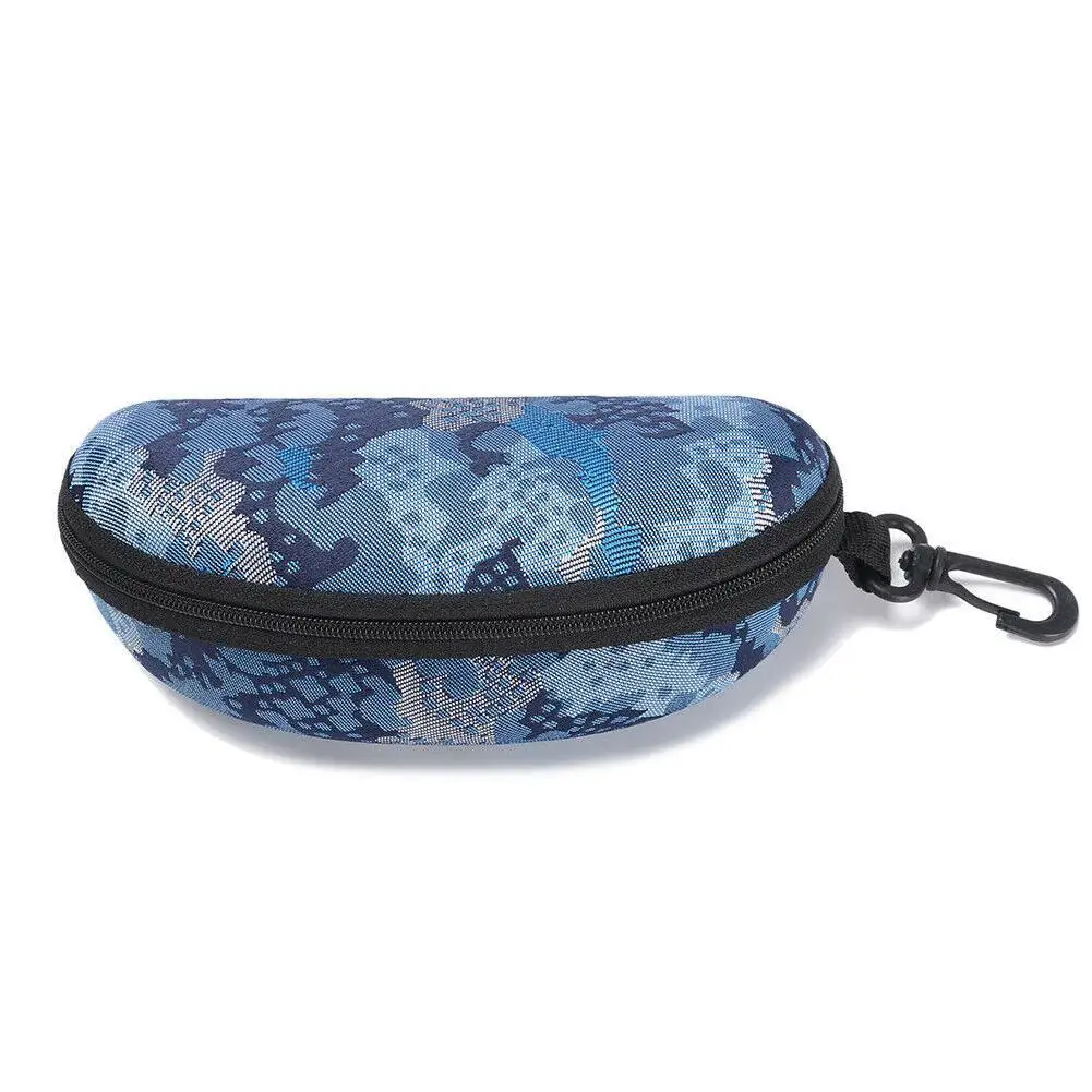 Lake Blue Case 1 шт., новая модная камуфляжная коробка для очков на молнии, портативный Чехол для очков, прочные винтажные аксессуары для очков, держатель для очков, подарки - Цвет: Lake Blue Case