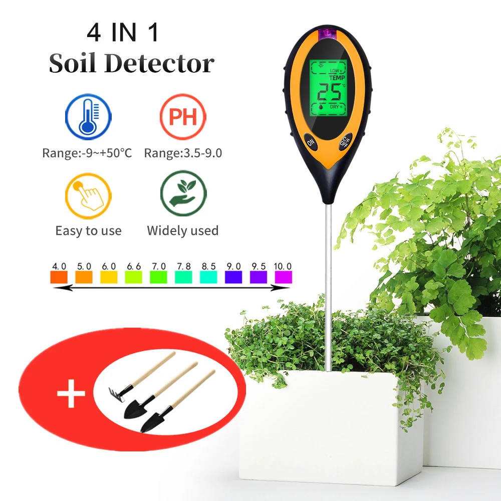 Pantalla digital LCD portátil Jardín Tester Detector de Humedad Medidor de humedad del suelo Pantalla digital LCD portátil Jardín Tester Detector de Humedad Medidor de humedad del suelo