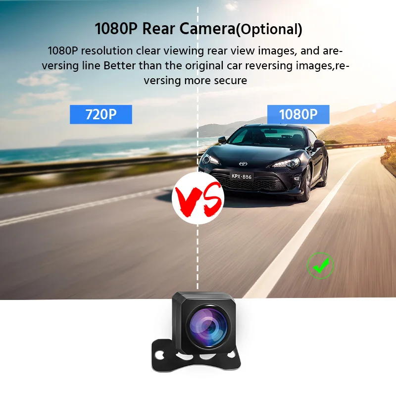 E-ACE Car Dvr FHD 1080P Stream Media RearView Mirror 2K Night Vision Video Recorder Registrator Wit