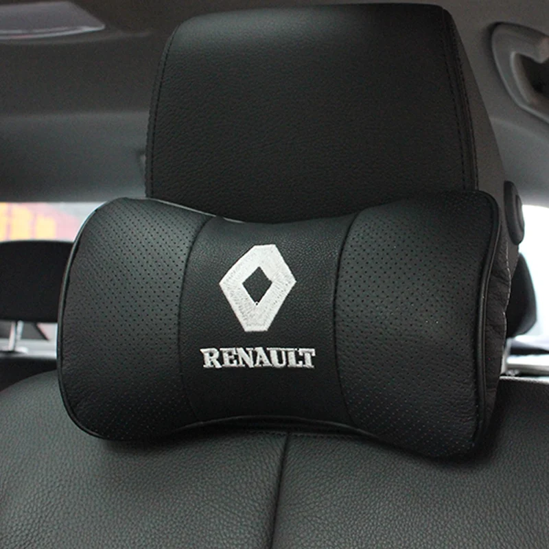 

Car Neck Pillow Genuine Leather Seat Headrest Pillows Cushion For Renault BMW Toyota Nissan Volkswagen Mazda Hyundai Honda Kia
