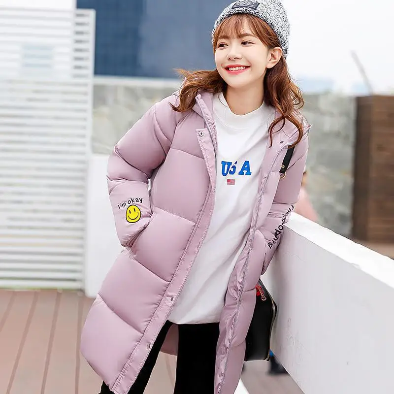 

New women long parka clothes 2019 autumn winter casual long sleeved hooded hat plus size jacket black green warm thick coats