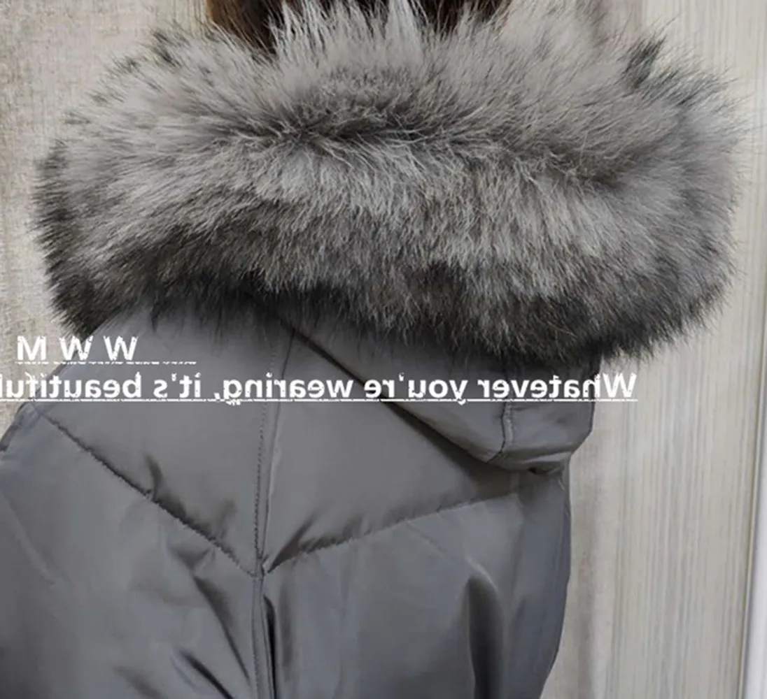 

2020 New Duck Down Jacket Woman Hooded Winter Coat Women Korean Loose Thick Long Parka Coats Chamarras De Mujer KJ454