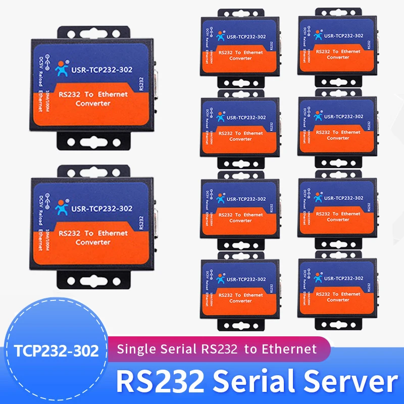 10pcs usr tcp232 302 rs232 ethernet converters udp tcp ip server client
