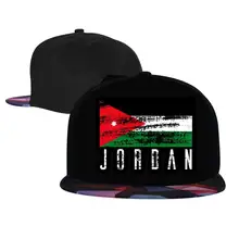 Мужские и женские бейсболки с флагом Джордана, регулируемые бейсболки в стиле хип-хоп с плоским носком