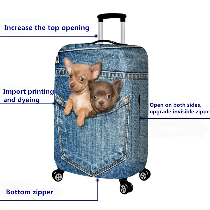 Travel Luggage Cover Protective Suitcase Cover Trolley Case Cartoon Thicken Wear Resistant Travel Luggage Dust Case 18 To 32inch