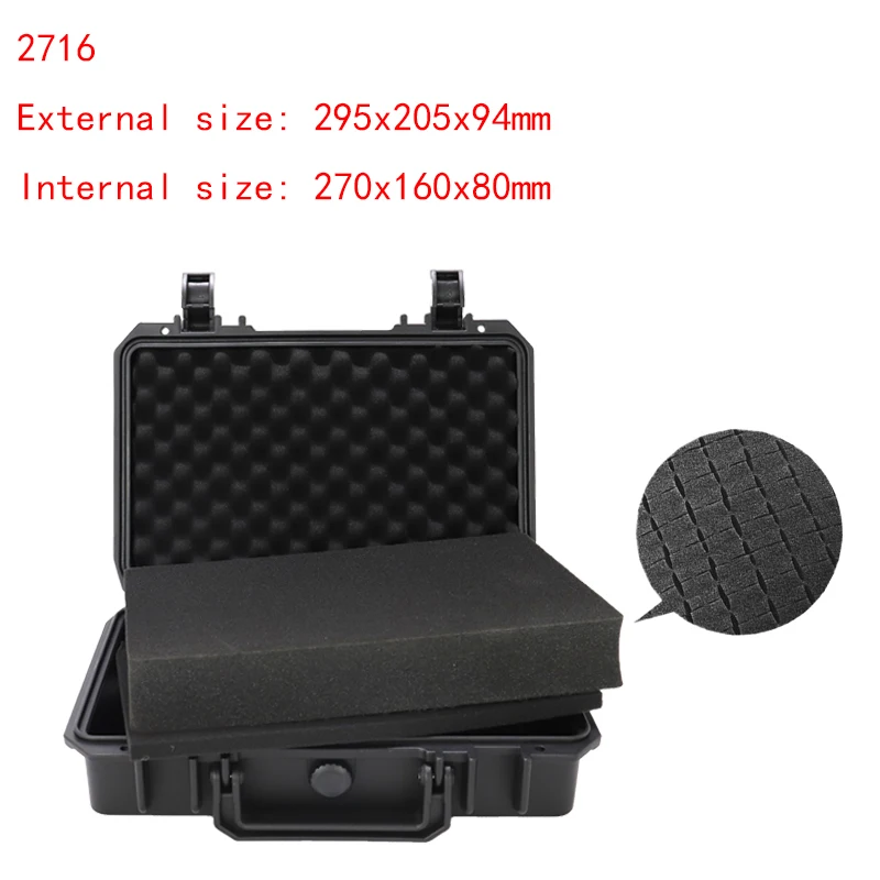 New Portable Plastic Protective Safety Tool Box Waterproof Anti-fall Precision Instrument Case Sponge Shockproof ToolBox portable tool chest Tool Storage Items