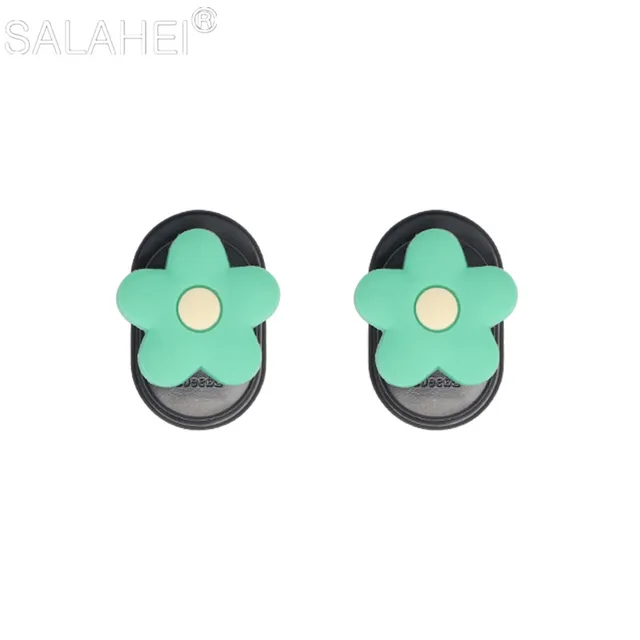 Storage Decoration Hook USB Cable Headphone Key 5 Color Cute Sunshine Little Flowers Car Universal 2PC Mini Hanger Adhesive Hook 2PC Green