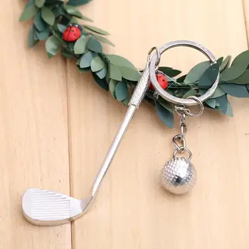

3D Present Bag Pendant Bag Keychain Alloy Brassie Model Key Chain Jewelry Accessories Golf Keychain Men'S Ring Sports