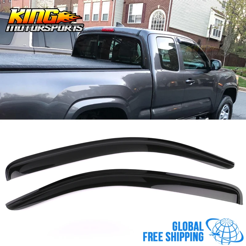 Fit For 16-19 Toyota Tacoma Access Cab Acrylic Window Visors 2Pc Set Global Free Shipping | Автомобили и мотоциклы