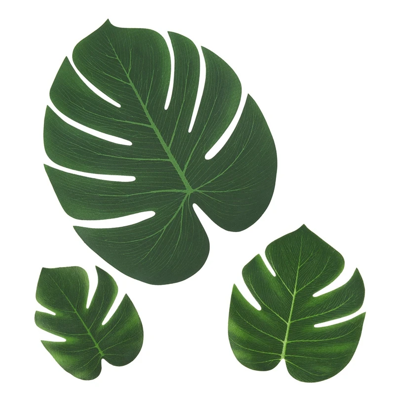 45 шт тропические Пальмовые Листья вечерние украшения Гавайские, тропические пальмовые поводки искусственные листья украшения дома Вечерние