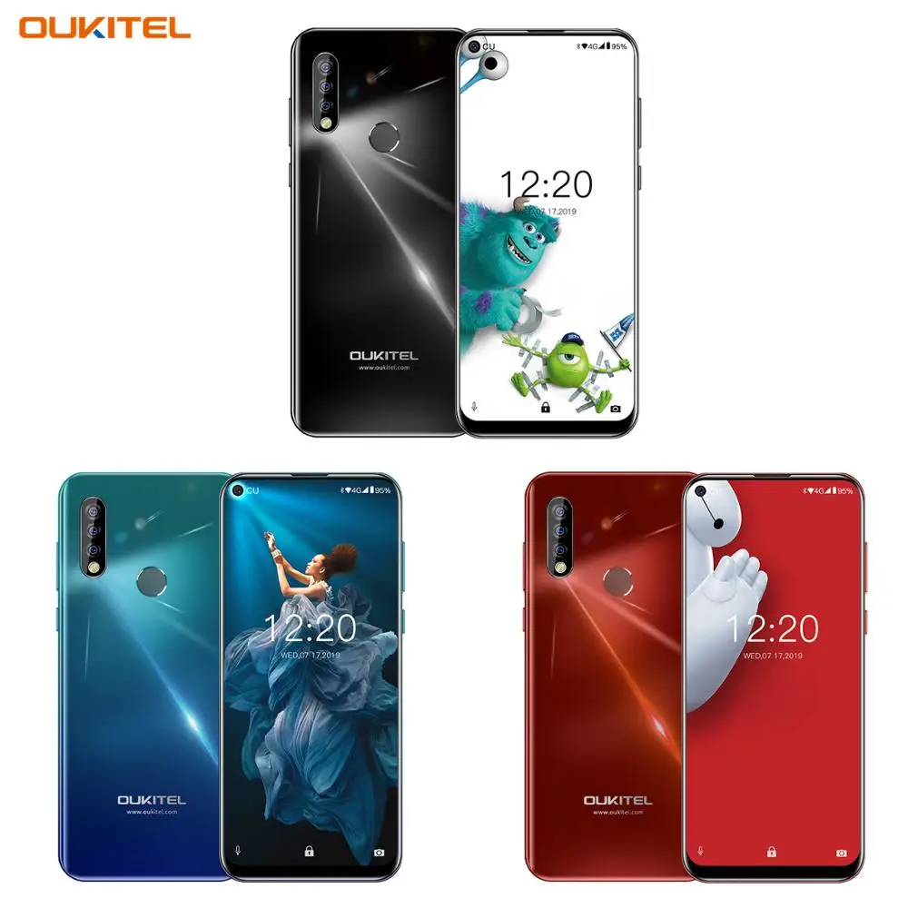 OUKITEL C17 Pro MTK6763 Octa Core Smartphone 6.35"19.5:9 Android 9.0 4G RAM 64G ROM Rear Triple Cameras Dual 4G LTE Mobile Phone