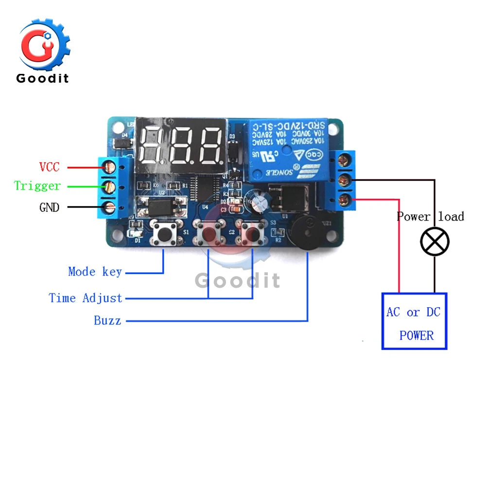 Модуль реле 12в с таймером. Таймер xy-j02. Таймер xy-j02. Реле времени dc. Led реле задержки времени, dc 12 в, 24 в.