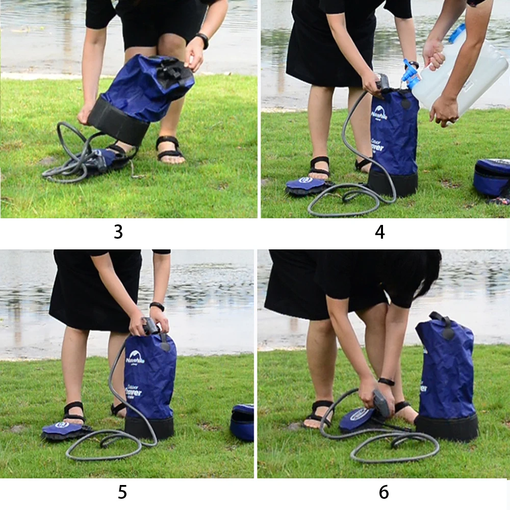 Naturehike 11L ПВХ открытый надувной душ давление водный резервуар для душа Портативный Кемпинг Душ легкие наружные инструменты de ducha
