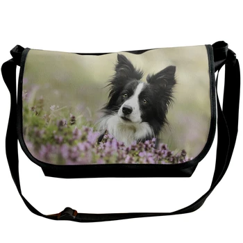 

NOISYDESIGN Handbag Fashion Women's Border Collie Printing Large Capacity Shoulder Messenger Bag Travel Bags Sac Main Femme