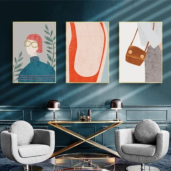 

DDWW Wall Art Nordic Illustration Canvas Painting Posters Cuadros Wall Art Picture Print on Canvas Home Decor No Frame