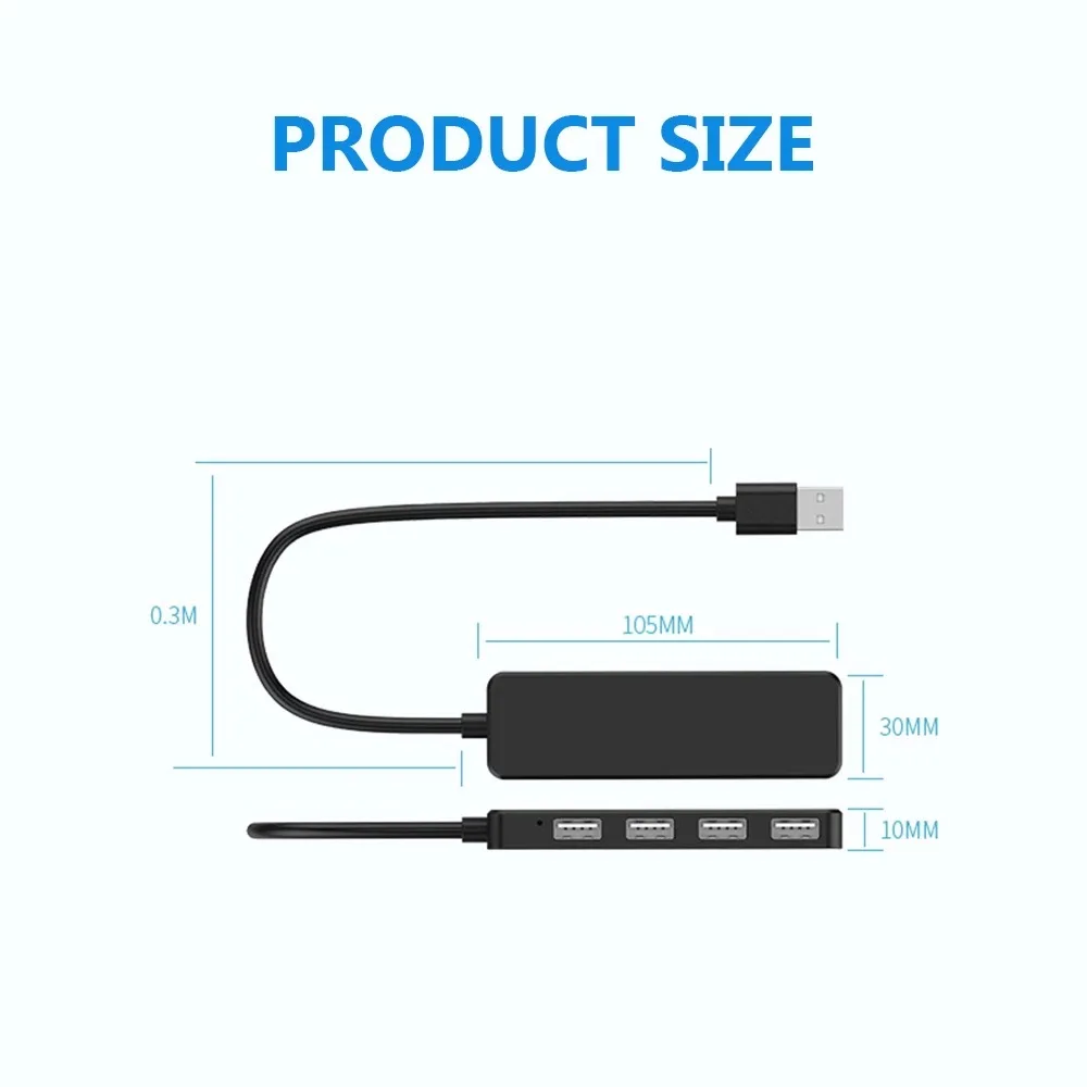 USB3.0 концентратор 4-портовый разветвитель мульти-порт 3,0 док-станция для usb2.0 принтер Компьютерные аксессуары концентратор