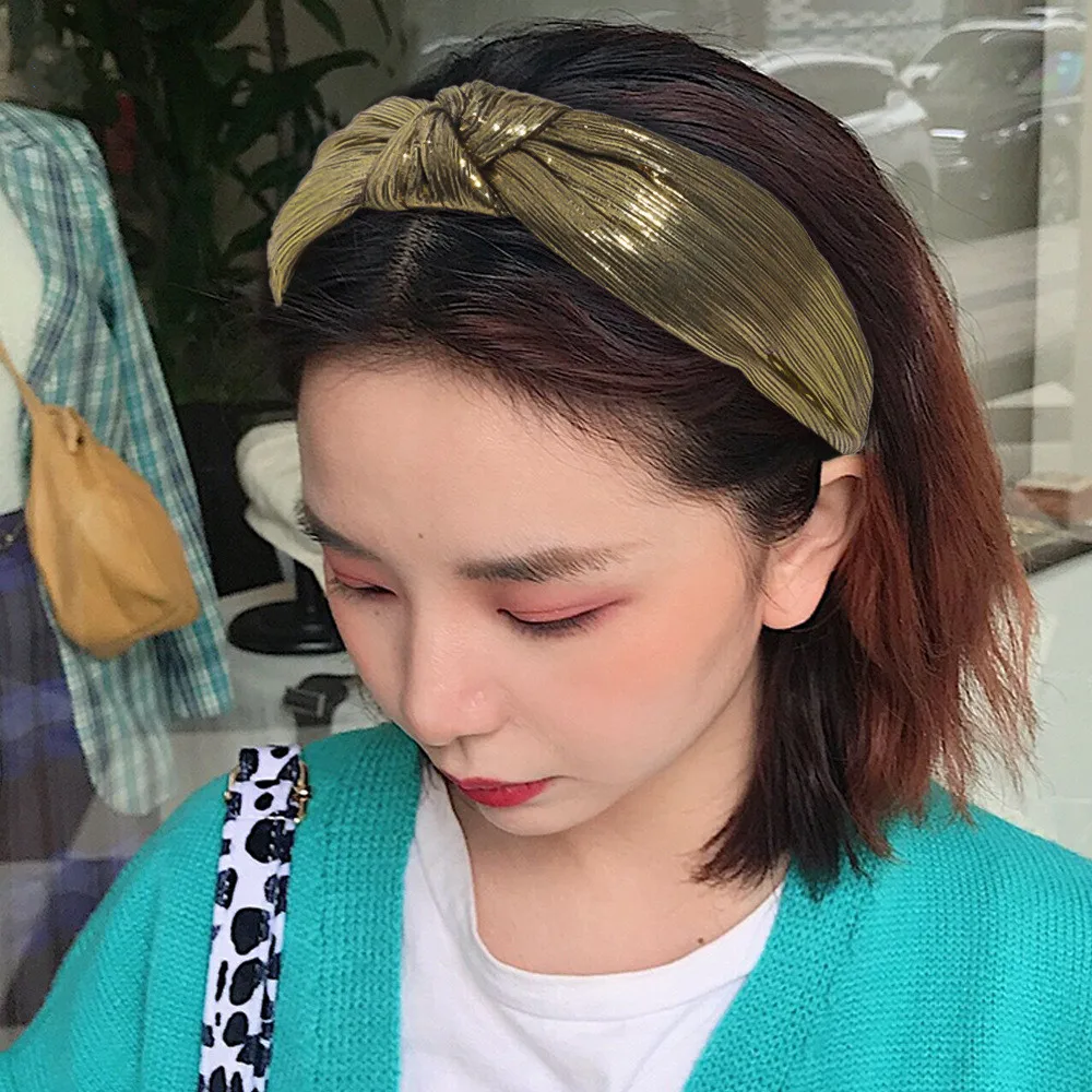 

New Fashion Cross Hairband Headband Turban For Women Lady Solid Color Wide Plastic Hair Hoop Bezel Hair Bands Women Accessories