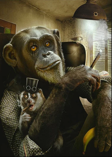 Modern-Animal-Art-Smoking-Monkey-Canvas-Painting-Wall-Art-Posters-Prints-Wall-Pictures-for-Living-Room (6)