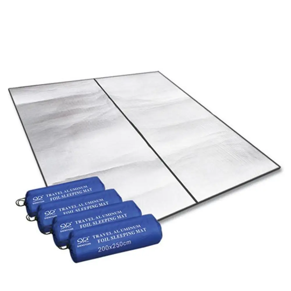 

200x250 cm Picnic Mat Outdoor Anti-moisture Camping Mat Sleeping Mattress Pad Waterproof Double Aluminum Foil Foam Seat Cushion