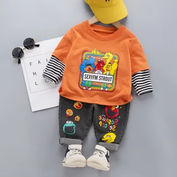 

Spring Autumn Children Casual Clothes Baby Boy Girl Cartoon Shirt Pants 2Pcs/sets Kids Infant Clothing Toddler Fashion Tracksuit