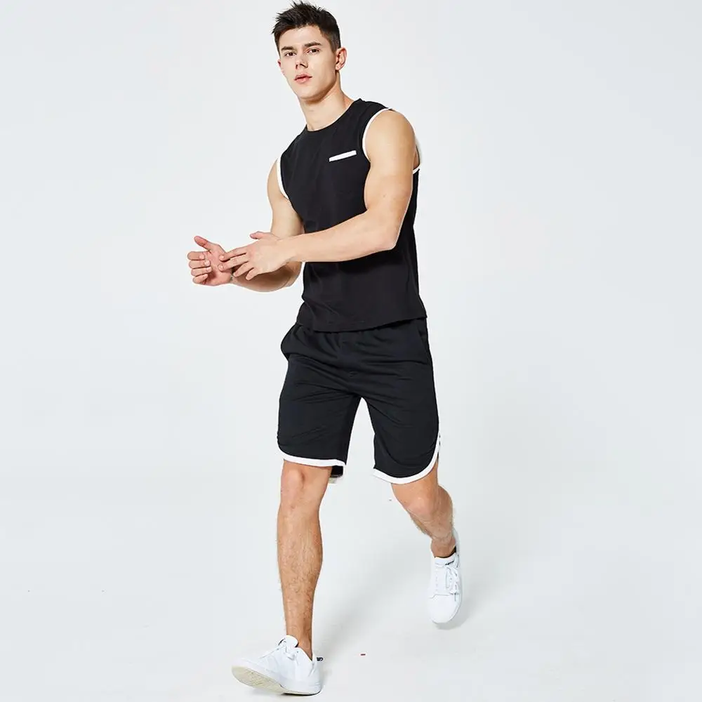 2 шт./компл. мужской спортивный костюм для тренажерного зала фитнеса бадминтона