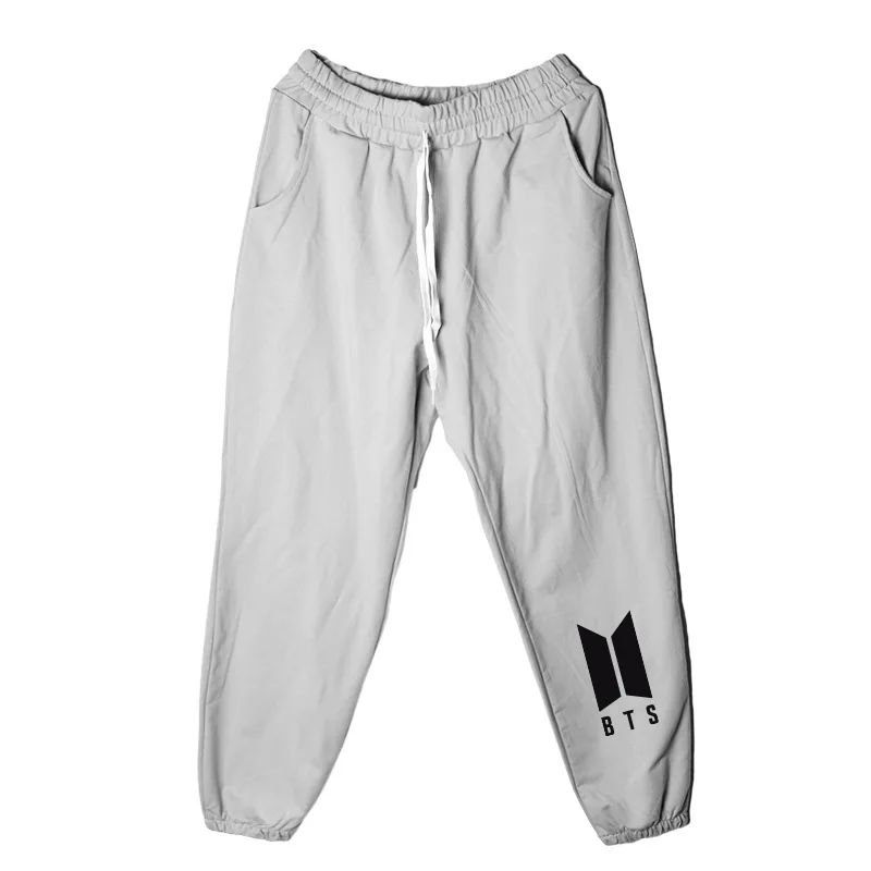 

BTS Bulletproof Boys Spring And Summer Versatile INS Capri Athletic Pants Women's Harajuku BF Style Thin Parallel Bars Students