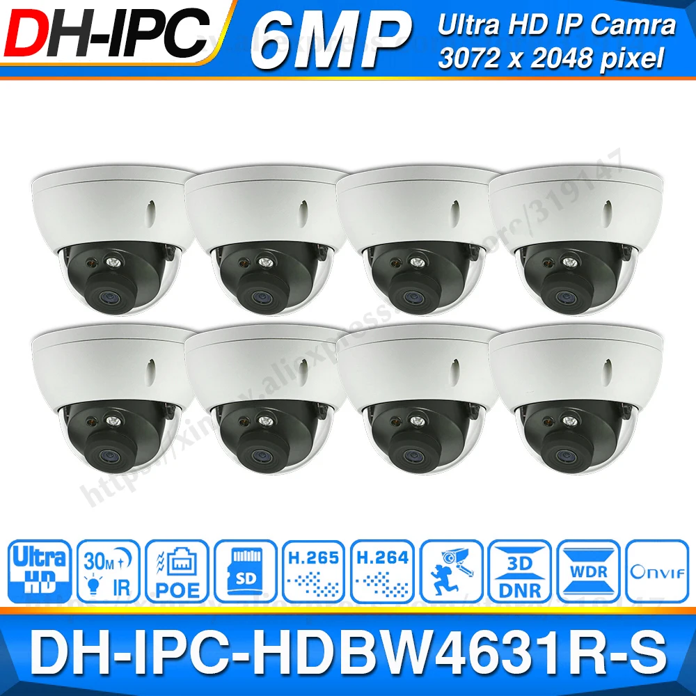 Оптовая Продажа DH ip камера IPC HDBW4631R S 8 шт./лот Обновление от HDBW4431R 6MP POE слот для sd