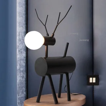 

Nordic LED Desk Lamps JW Creative Table Lights Modern Iron Bedroom Animal Light Decoration Reading Lights Indoor Light Fixtures