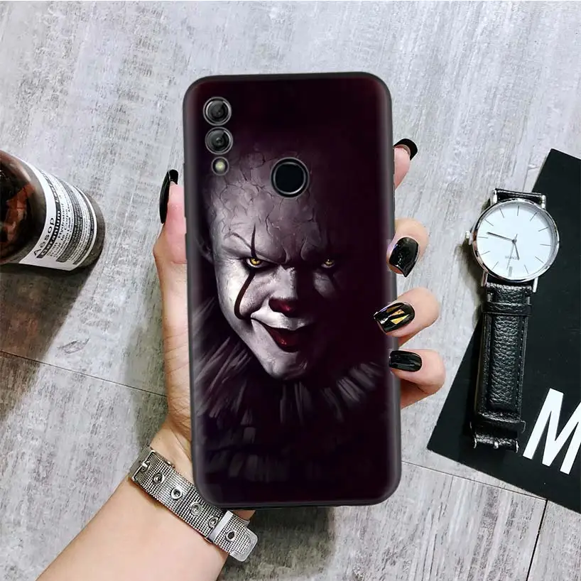 BA087-9 Джокера клоун ужас черная крышка чехол для телефона для huawei Y9 Y5 Y6 Y7 Honor 10 9 Lite 9X8X8 S 8A фотоаппаратов моментальной печати 7S 7A 10i 20i V20 Coque Ca - Цвет: BA087-9