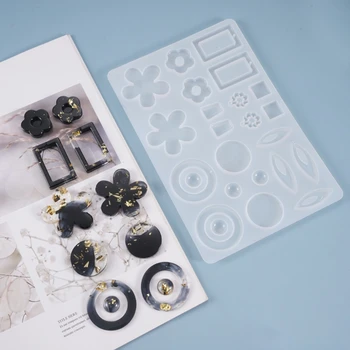 

DIY Earrings Pendants Casting Silicone Mould Crafts Jewelry Making Tools Crystal Epoxy Resin Mold