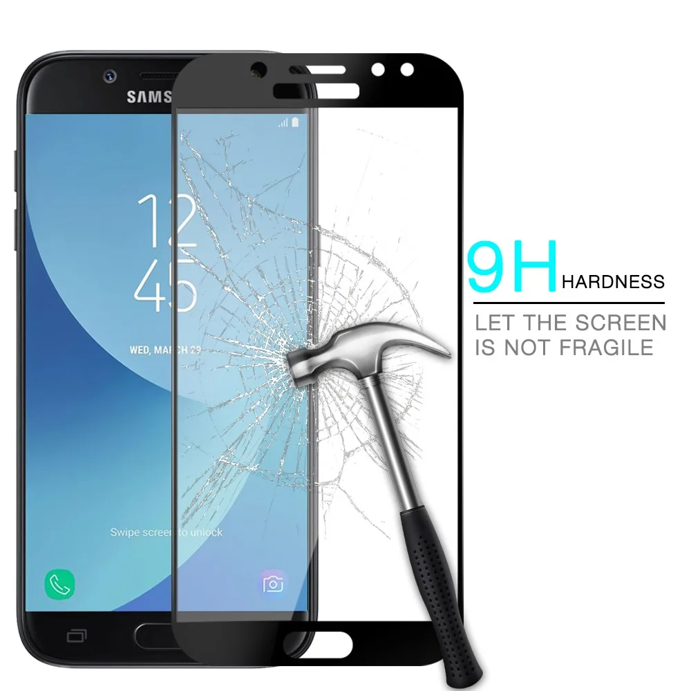 

Full Coverage Tempered Glass For Samsung Galaxy J3 J5 2016 J7 A3 A7 A5 2017 Screen Protector For Samsung J4 J6 Plus A7 2018 Film