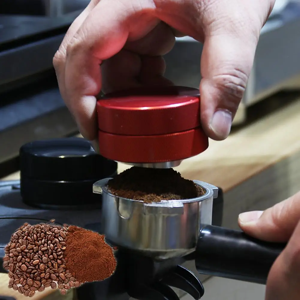 Manuelle Kaffee Tamper Edelstahl Einstellbare Höhe Espresso Pulver