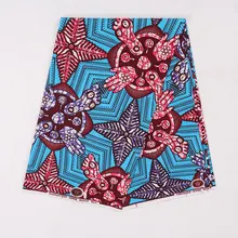 Новые поступления в африканском стиле синего и красного цвета с принтом ткань 6Yards \ ЛОТ, Нигерия, Анкара надежный нидерландский воск