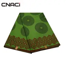 CNACI полиэстер Анкара африканская вощеная ткань принтом 6 ярдов/шт. Tissu африканская настоящая восковая ткань для свадебного платья