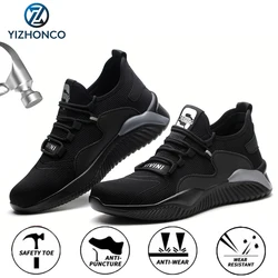 YIZHONCO – chaussures de sécurité avec embout en acier pour hommes et femmes, baskets de Sport, de travail, Anti écrasement, Standard européen, été 