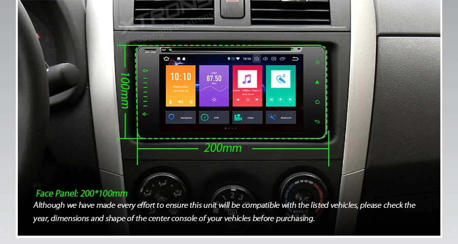 Perfect 6.95" Android 9.0 64G ROMCar DVD Multimedia Navigation GPS Radio for Toyota 4Runner 2002-2009 & Vios 2003-2010 & Hilux 2001-2011 4