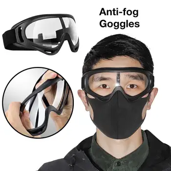 

Fashion Men And Women Safety Protective Goggles Anti-fog Anti-droplets Dustproof Transparent Riding Glasses Outdoor Hiking