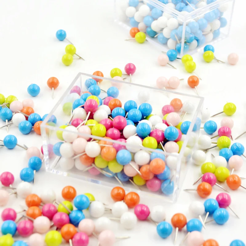 100 шт. Симпатичные штифты для большого пальца цветная доска сообщений бумаги