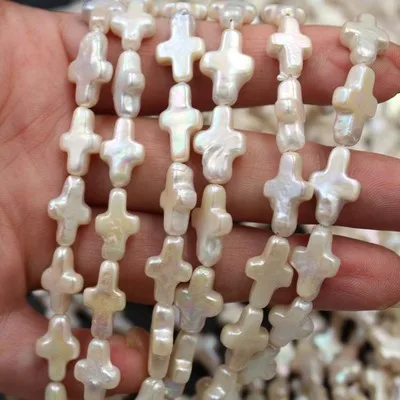 mid drilled 20 шт. жемчужные крестообразные пресноводные Бива жемчужные, необычные, фанки серьги Камни от дизайнеров находки Unusal камни - Цвет: mid drilled