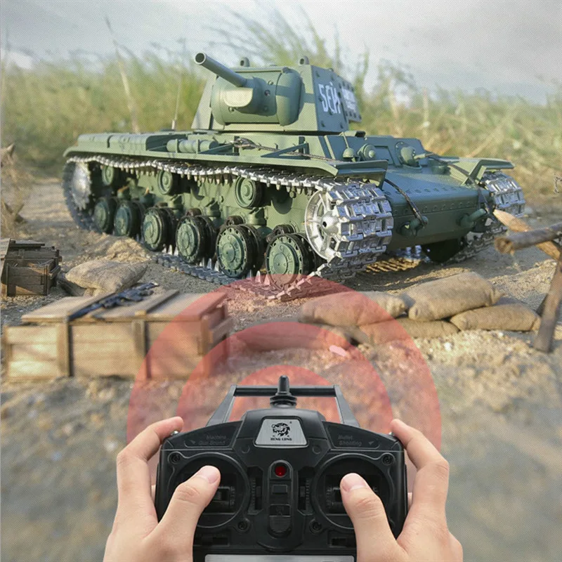 

HL Soviet Union Kv-1 Remote Control Tank Model Toy Remote Control Car Toy Car Children Military Model Boy