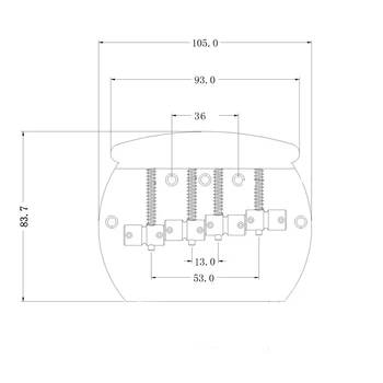 

SEWS-4 Strings Semi-Circular String Board Saddle Bridge Fixed Tailpiece for Guitar Bass Strings Musical Stringed Instruments Gui