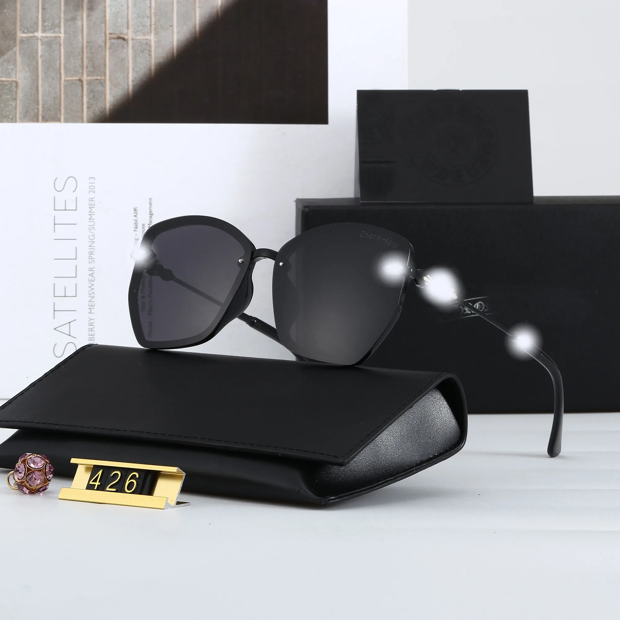 

2020 New Big Frame Designer Sunglasses Ladies Polarized High Quality Fashion Mirror Sunglasses Ladies Fashion glasses UV400