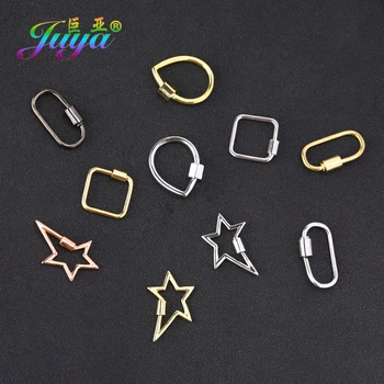 

Juya DIY Connector Mesh Chains Fastener Screw Clasps Accessories For Handmade Fashion Punk Pendant Jewelry Making Components