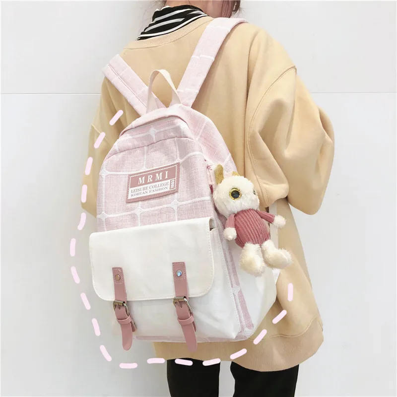 

School Bag Women's Korean-style Harajuku Ulzzang Middle School Students Junior High School STUDENT'S Large-capacity Backpack MOR