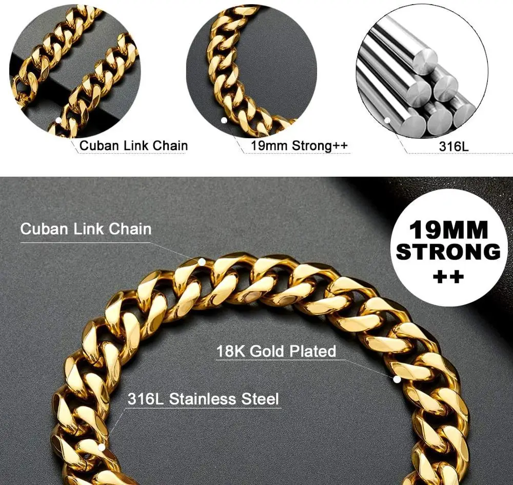 Durable Gold Stainless Steel Dog P Chock Metal Chain Training Dog Pet Collar For All Dogs 12