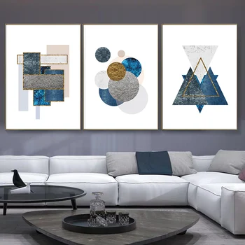 

Abstract Marble Square Geometric Circle Wall Art Canvas Painting Nordic Posters And Prints Wall Pictures For Living Room Decor