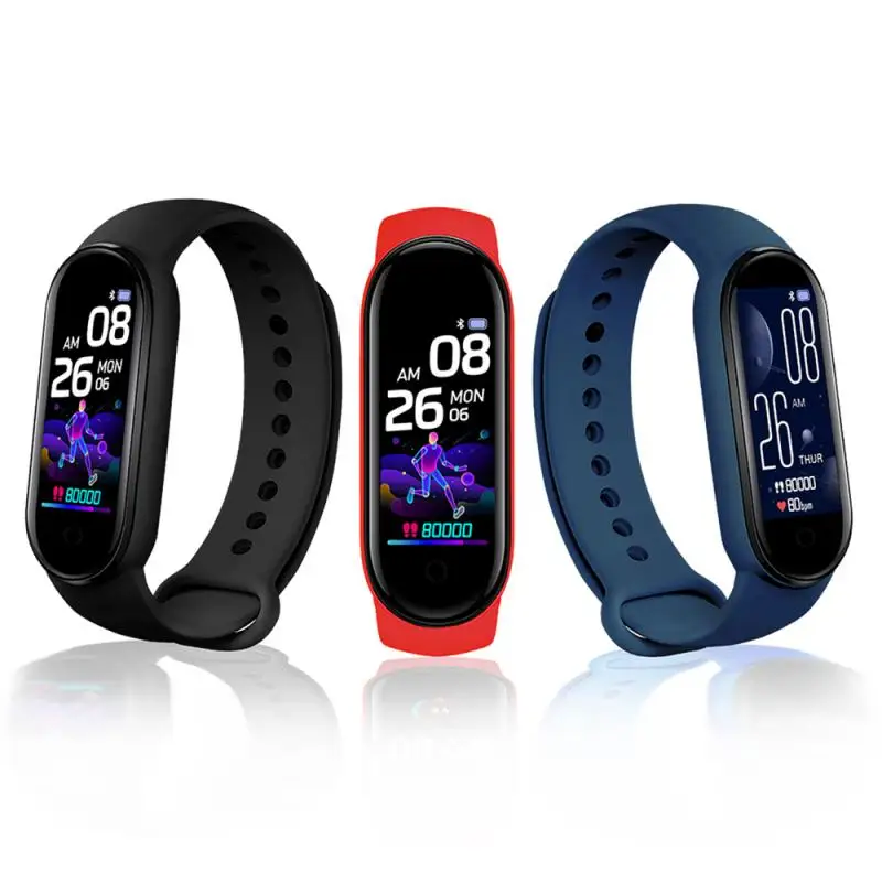 M5 Smart Bracelet Men Fitness Smart Wristband Women Sports Tracker Smartwatch Play Music Bracelet Support For Adriod IOS