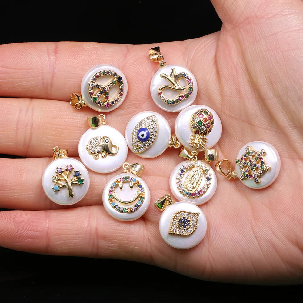 1Pcs Coin Shell Beads Pendant For Necklace Bracelet Anklet Sewing Craft Jewelry Accessory Making | Украшения и аксессуары